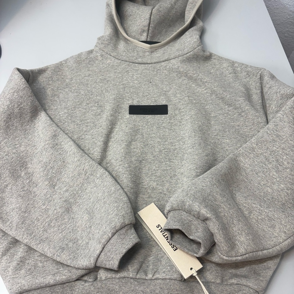 Essentials Fear of God Youth Hoodie Light Gray